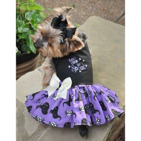 Halloween Dog Harness Dress (Color: Too Cute to Spook, size: X-Large)