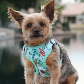 Wrap and Snap Choke Free Dog Harness by Doggie Design (Color: Surfboards and Palms, size: large)