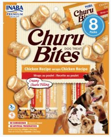 Inaba Churu Bites Dog Treat Chicken Recipe wraps Chicken Recipe (Option: 8 count Inaba Churu Bites Dog Treat Chicken Recipe wraps Chicken Recipe)