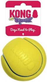 KONG Squeezz Tennis Ball Assorted Colors (Option: Medium - 1 count KONG Squeezz Tennis Ball Assorted Colors)