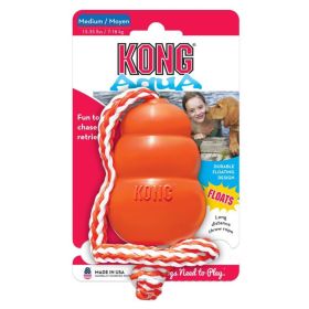 KONG Aqua Floating Dog Toy with Rope (Option: Medium - 1 count KONG Aqua Floating Dog Toy with Rope)