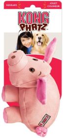 KONG Phatz Pig Squeaker Dog Toy (Option: Small - 1 count KONG Phatz Pig Squeaker Dog Toy)