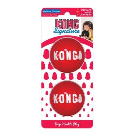 KONG Signature Ball Dog Toy Medium (Option: 4 count (2 x 2 ct) KONG Signature Ball Dog Toy Medium)