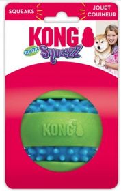 KONG Goomz Squeezz Ball Squeaker Dog Toy (Option: Large - 1 count KONG Goomz Squeezz Ball Squeaker Dog Toy)