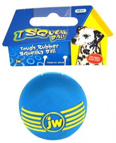 JW Pet iSqueak Ball Rubber Dog Toy Assorted Colors (Option: Small - 1 count JW Pet iSqueak Ball Rubber Dog Toy Assorted Colors)
