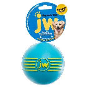 JW Pet iSqueak Ball Rubber Dog Toy Assorted Colors (Option: Large - 1 count JW Pet iSqueak Ball Rubber Dog Toy Assorted Colors)