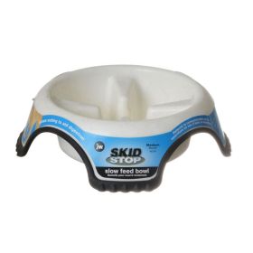 JW Pet Skid Stop Slow Feed Bowl (Option: Medium - 1 count JW Pet Skid Stop Slow Feed Bowl)
