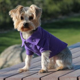 Solid Dog Polo (Color: Ultra Violet, size: medium)