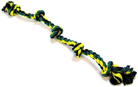 Mammoth Pet Flossy Chews Colored 5 Knot Tug (Option: X-Large - 3 count Mammoth Pet Flossy Chews Colored 5 Knot Tug)