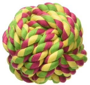 Mammoth Cotton Blend Monkey Fist Ball Flossy Dog Toy 2.5" Mini (Option: 9 count Mammoth Cotton Blend Monkey Fist Ball Flossy Dog Toy 2.5" Mini)