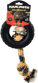 Mammoth Tire Biter II Dog Toy with Rope Medium (Option: 1 count Mammoth Tire Biter II Dog Toy with Rope Medium)