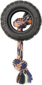 Mammoth Pet Tire Biter II Dog Toy with Rope (Option: Large - 1 count Mammoth Pet Tire Biter II Dog Toy with Rope)