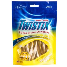 Twistix Yogurt Banana Flavor Large Dog Treats (Option: 5.5 oz Twistix Yogurt Banana Flavor Large Dog Treats)