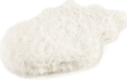 Paw PupRug Faux Fur Orthopedic Dog Bed White (Option: Large - 1 count Paw PupRug Faux Fur Orthopedic Dog Bed White)
