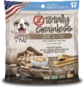 Loving Pets Totally Grainless Chicken and Peanut Butter Dental Chews Small (Option: 6 oz Loving Pets Totally Grainless Chicken and Peanut Butter Dental Chews Small)