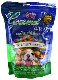 Loving Pets Gourmet Wraps Apple and Chicken (Option: 48 oz (8 x 6 oz) Loving Pets Gourmet Wraps Apple and Chicken)
