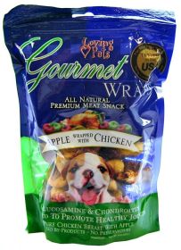 Loving Pets Gourmet Wraps Apple and Chicken (Option: 48 oz (8 x 6 oz) Loving Pets Gourmet Wraps Apple and Chicken)