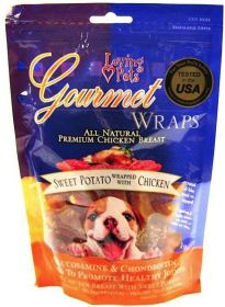 Loving Pets Gourmet Wraps Sweet Potato and Chicken (Option: 64 oz (8 x 8 oz) Loving Pets Gourmet Wraps Sweet Potato and Chicken)
