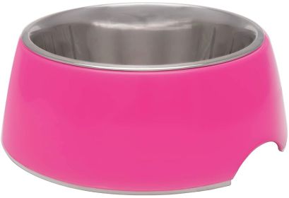 Loving Pets Hot Pink Retro Bowl (Option: Small - 1 count Loving Pets Hot Pink Retro Bowl)