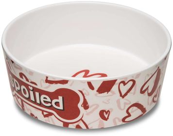 Loving Pets Dolce Moderno Bowl Spoiled Red Heart Design (Option: Large - 4 count Loving Pets Dolce Moderno Bowl Spoiled Red Heart Design)