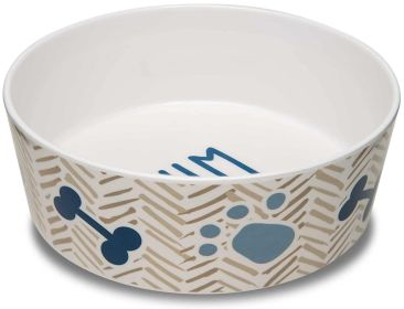 Loving Pets Dolce Moderno Bowl Yum Chevron Design (Option: Large - 1 count Loving Pets Dolce Moderno Bowl Yum Chevron Design)