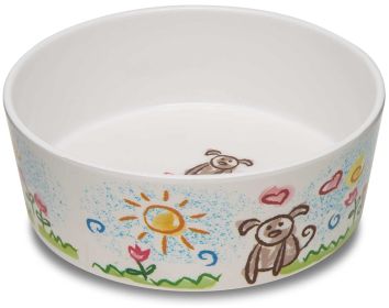 Loving Pets Dolce Moderno Bowl Puppy Forever Design (Option: Small - 1 count Loving Pets Dolce Moderno Bowl Puppy Forever Design)