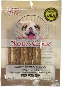 Loving Pets Natures Choice Sweet Potato and Duck Meat Sticks (Option: 16 oz (8 x 2 oz) Loving Pets Natures Choice Sweet Potato and Duck Meat Sticks)