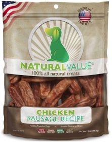 Loving Pets Natural Value Chicken Sausages (Option: 39 oz (3 x 13 oz) Loving Pets Natural Value Chicken Sausages)