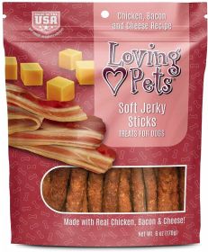 Loving Pets Soft Jerky Sticks Bacon Flavor (Option: 108 oz (18 x 6 oz) Loving Pets Soft Jerky Sticks Bacon Flavor)