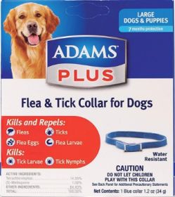 Adams Plus Flea and Tick Collar for Dogs and Puppies Blue Large (Option: 1 count Adams Plus Flea and Tick Collar for Dogs and Puppies Blue Large)
