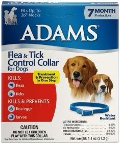 Adams Flea and Tick Collar For Dogs 7 Month Protection (Option: 1 count Adams Flea and Tick Collar For Dogs 7 Month Protection)