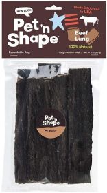 Pet n Shape Natural Beef Lung Strips Dog Treats (Option: 9 oz (3 x 3 oz) Pet n Shape Natural Beef Lung Strips Dog Treats)