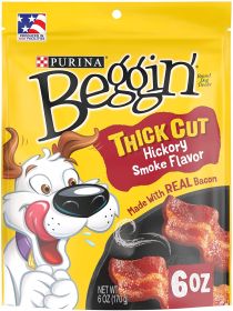 Purina Beggin' Strips Thick Cut Hickory Smoke Flavor (Option: 6 oz Purina Beggin' Strips Thick Cut Hickory Smoke Flavor)