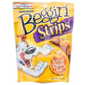 Purina Beggin' Strips Real Bacon and Cheese Flavor Dog Treats (Option: 6 oz Purina Beggin' Strips Real Bacon and Cheese Flavor Dog Treats)