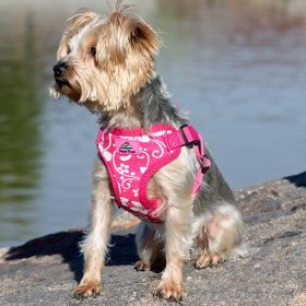 Wrap and Snap Choke Free Dog Harness by Doggie Design (Color: Pink Hibiscus, size: medium)