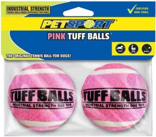 Petsport Tuff Ball Dog Toy Pink (Option: 2 count Petsport Tuff Ball Dog Toy Pink)