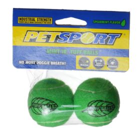 Petsport Mint Jr Tuff Balls Dog Toy (Option: 2 count Petsport Mint Jr Tuff Balls Dog Toy)