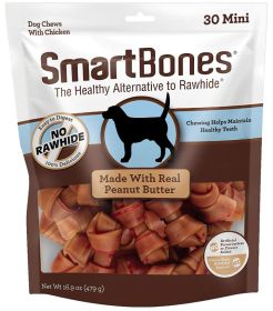 SmartBones Mini Chicken and Peanut Butter Bones Rawhide Free Dog Chew (Option: 30 count SmartBones Mini Chicken and Peanut Butter Bones Rawhide Free Dog Chew)
