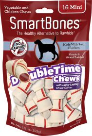 SmartBones DoubleTime Chews with Chicken Mini (Option: 112 count (7 x 16 ct) SmartBones DoubleTime Chews with Chicken Mini)