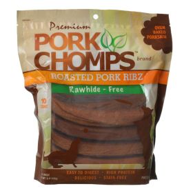 Pork Chomps Roasted Pork Ribz Dog Treats (Option: 10 count Pork Chomps Roasted Pork Ribz Dog Treats)
