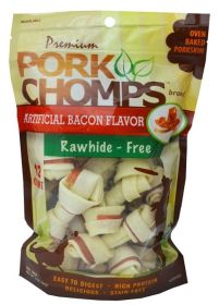 Pork Chomps Mini Knotz Dog Treats Bacon Flavor (Option: 12 count Pork Chomps Mini Knotz Dog Treats Bacon Flavor)