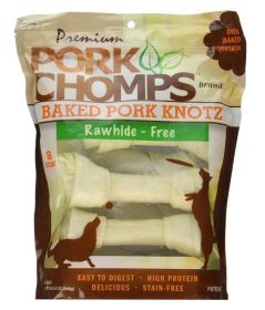Pork Chomps Baked Pork Knotz Medium (Option: 24 count (3 x 8 ct) Pork Chomps Baked Pork Knotz Medium)