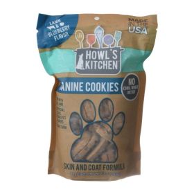 Howls Kitchen Canine Cookies Skin and Coat Formula Lamb and Blueberry (Option: 240 oz (24 x 10 oz) Howls Kitchen Canine Cookies Skin and Coat Formula Lamb and Blueberry)