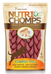 Pork Chomps Premium Nutri Chomps Chicken Flavor Braids (Option: 4 count Pork Chomps Premium Nutri Chomps Chicken Flavor Braids)