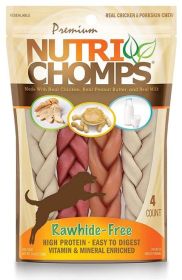 Pork Chomps Premium Nutri Chomps Rawhide Free Chicken, Peanut Butter, Milk Dog Treats (Option: 4 count Pork Chomps Premium Nutri Chomps Rawhide Free Chicken, Peanut Butter, Milk Dog Treats)