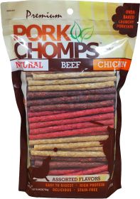 Pork Chomps Munchy Sticks Dog Treat Assorted Flavors (Option: 100 count Pork Chomps Munchy Sticks Dog Treat Assorted Flavors)