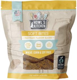 Howls Kitchen Soft Bites Pastrami Flavored Slices (Option: 32 oz (8 x 4 oz) Howls Kitchen Soft Bites Pastrami Flavored Slices)