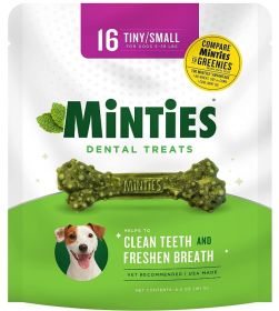 Sergeants Minties Dental Treats for Dogs Tiny Small (Option: 16 count Sergeants Minties Dental Treats for Dogs Tiny Small)