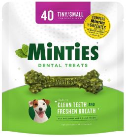 Sergeants Minties Dental Treats for Dogs Tiny Small (Option: 120 count (3 x 40 ct) Sergeants Minties Dental Treats for Dogs Tiny Small)