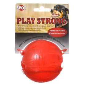 Spot Play Strong Rubber Ball Dog Toy Red (Option: Medium - 3 count Spot Play Strong Rubber Ball Dog Toy Red)